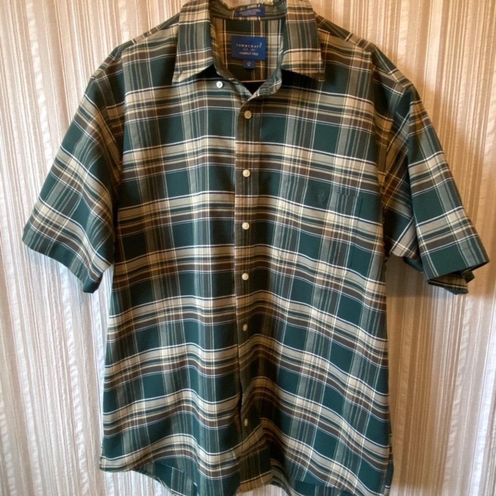 Green Plaid Men's Shirt
